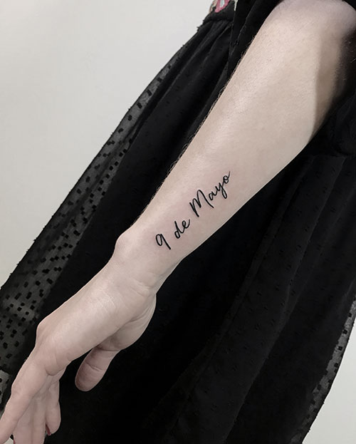 Tatuaje Lettering en Baltasar Studio Madrid