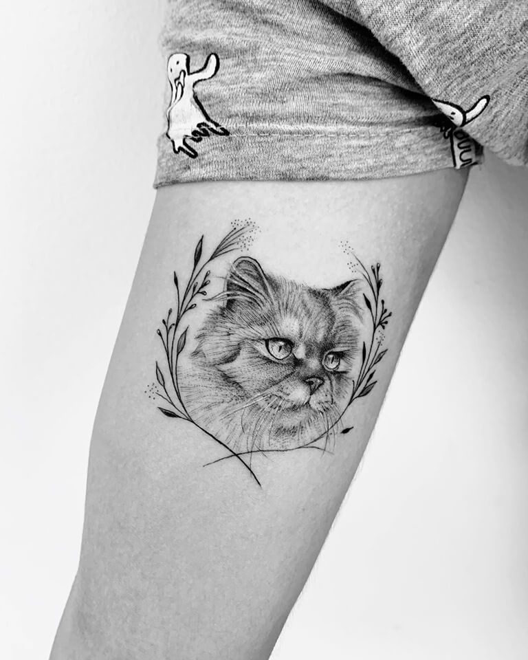 Tatuaje de Gato en Microrealismo en Madrid