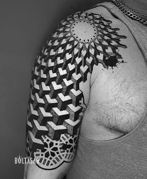 Tatuaje Abstracto 3d por Jeanmarco en Madrid